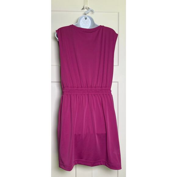 Lou & Grey Luvstretch Tank Dress MED Drawstring Waist Sleeveless Pink Active - Picture 2 of 11